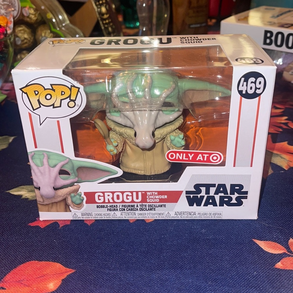 Grogu with chowder squid funko pop
